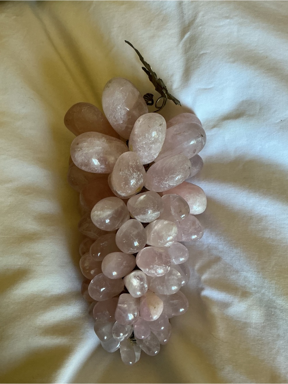 Rose Quartz Grape Cluster Mid Century